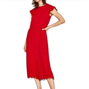 NWT Zara Red Jumpsuit